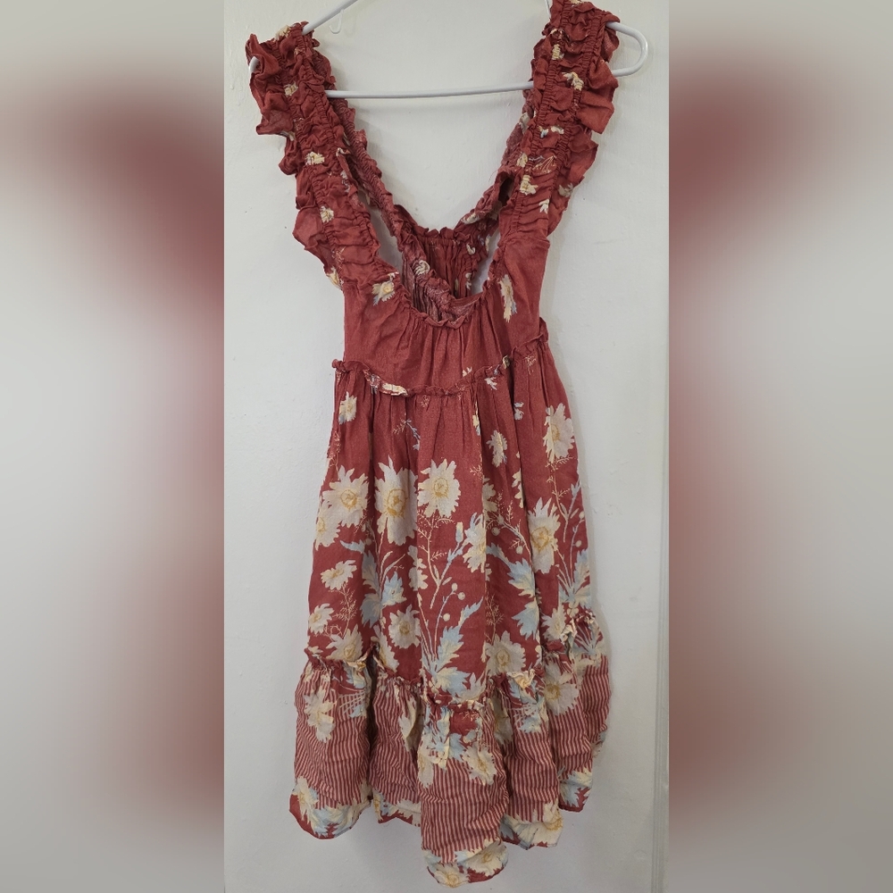 Free People Bailey Wild Daisy Slip Dress Medium Boho Floral Mini